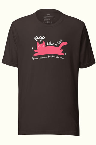 Nap Like a Cat Unisex Soft and Light T-shirt