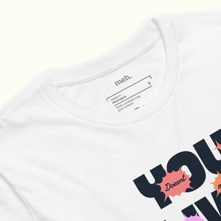 T-shirt unisexe doux et léger "On ne vit qu'une fois"